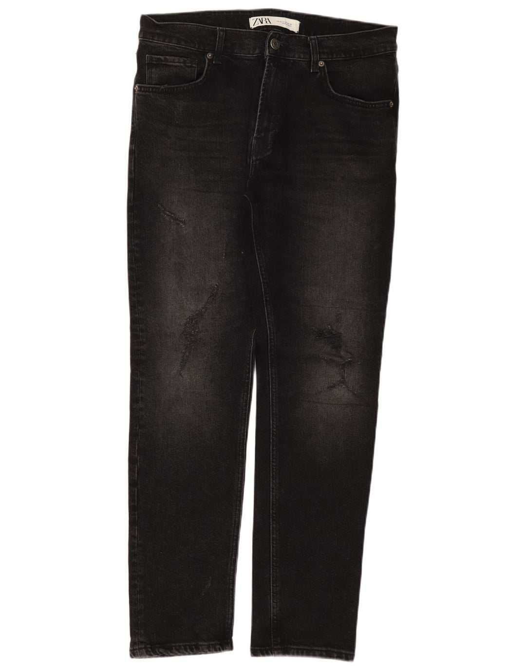 Męskie jeansy slim fit Zara EU 42 Large W32 L30 Czarna bawełna