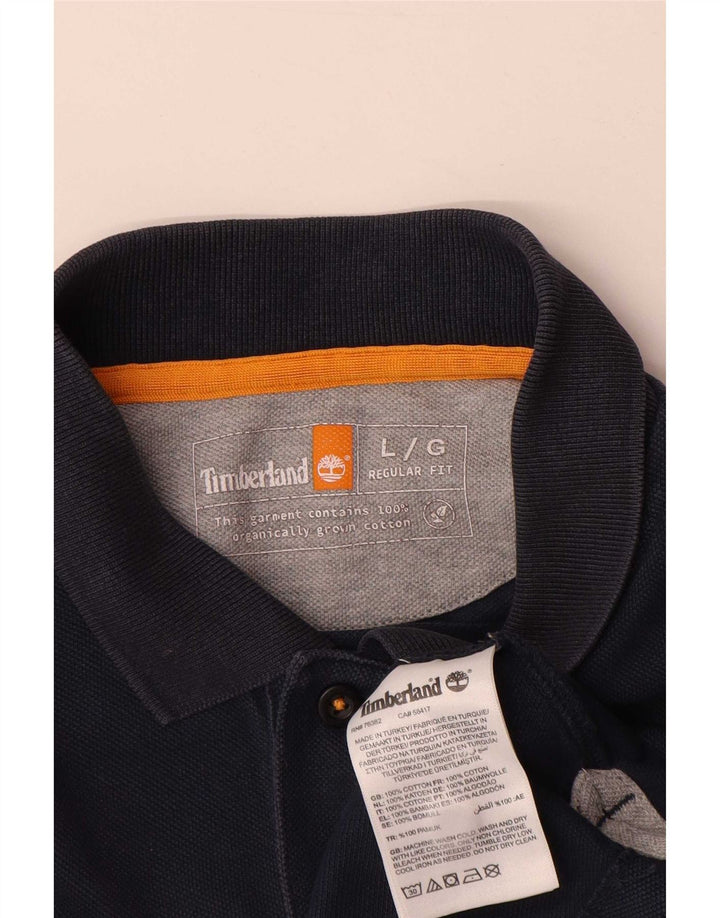 Męska koszulka polo Timberland, duża, granatowa, bawełniana