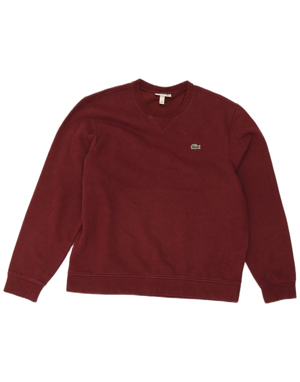 Bluza męska Lacoste, rozmiar 6, XL, bordowa bawełna