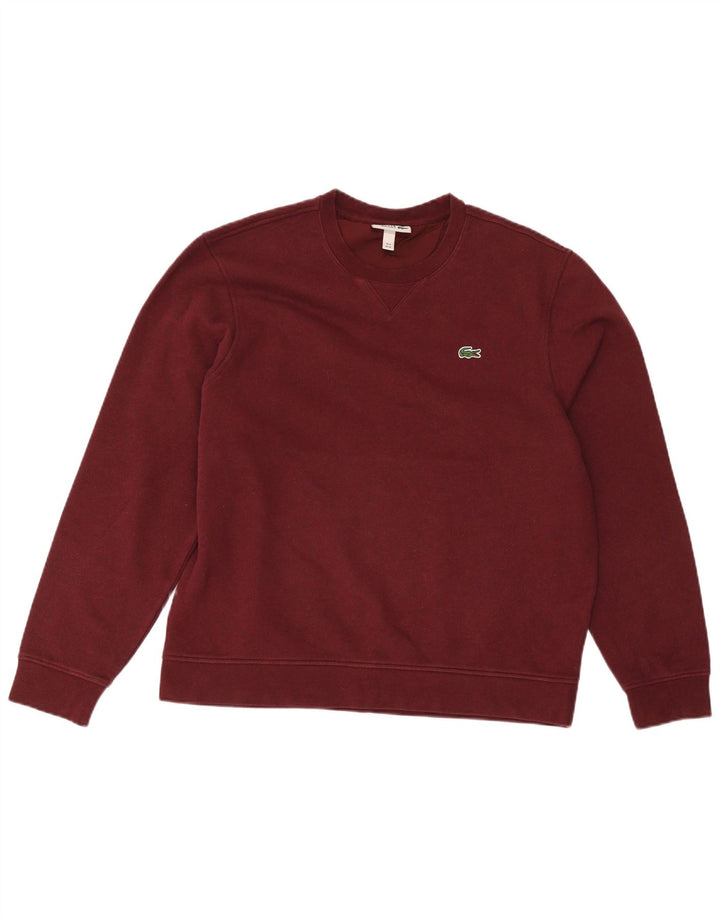 Bluza męska Lacoste, rozmiar 6, XL, bordowa bawełna