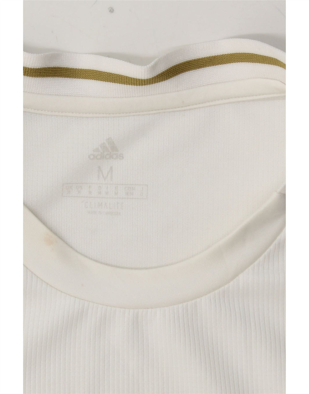 Męska koszulka z grafiką ADIDAS Real Madryt, średnia, biała, poliestrowa