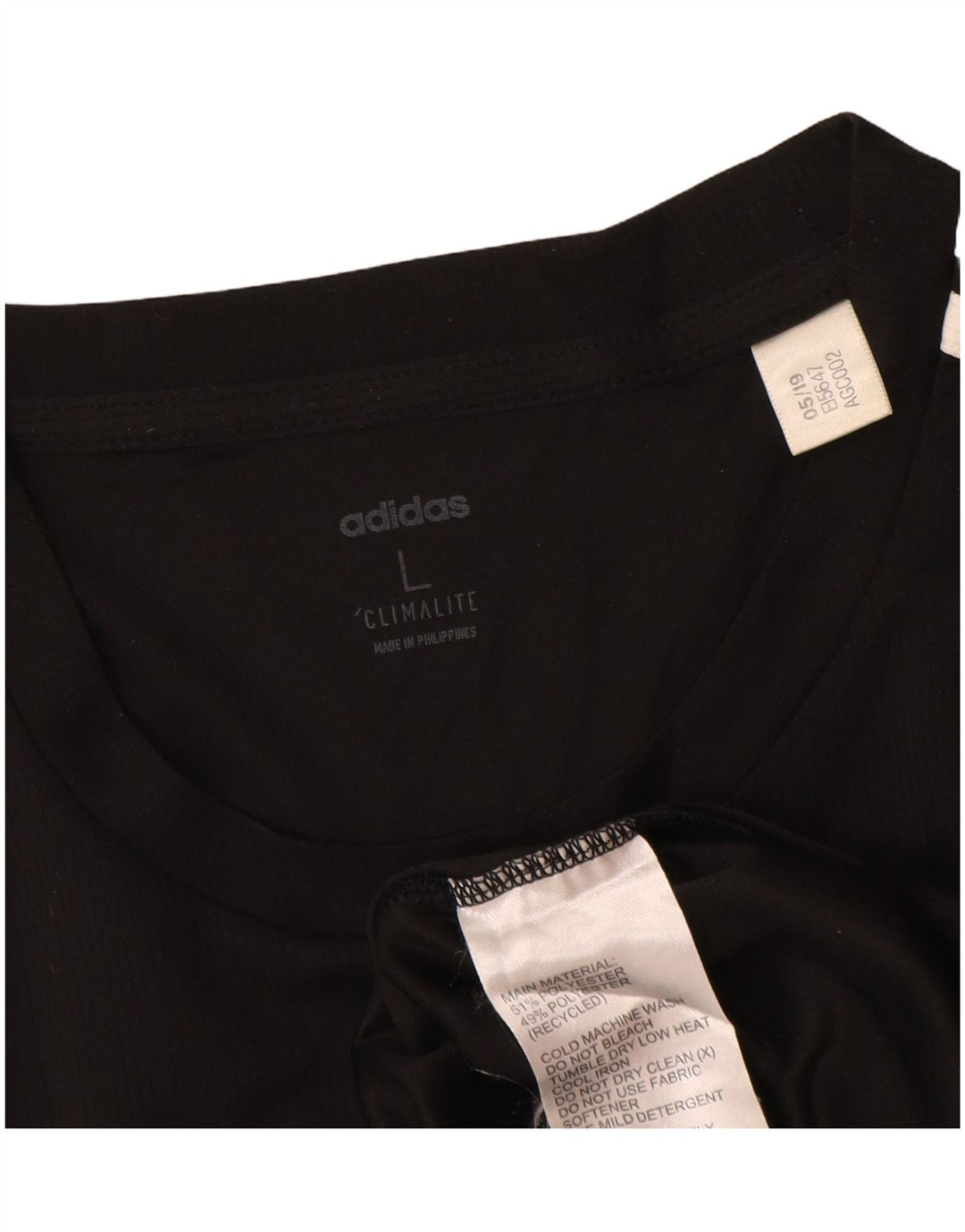 Adidas Męskie Climalite Top z długim rękawem, duże, czarne