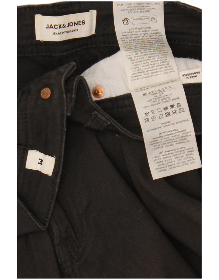 Męskie spodenki na co dzień Jack & Jones Regular, średnie W32, czarna bawełna