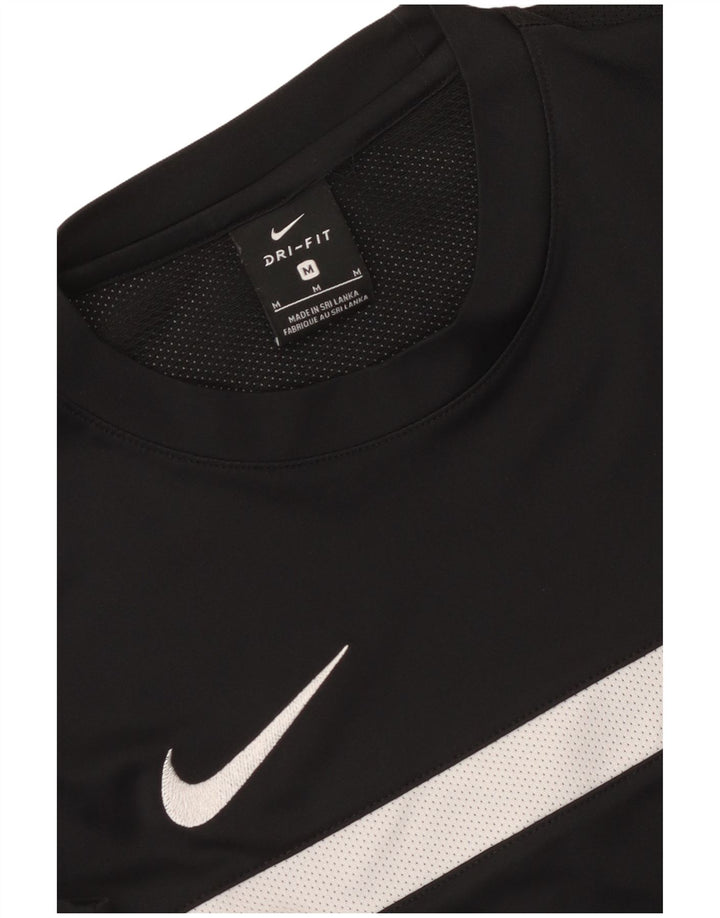 Męski T-shirt Nike Dri Fit Top, średni czarny, blok kolorów