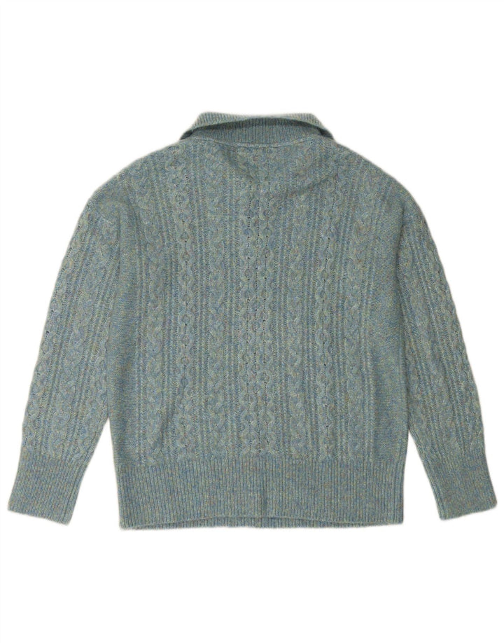 Damski sweter zapinany na zamek FAT FACE UK 14, duży, turkusowy nylon