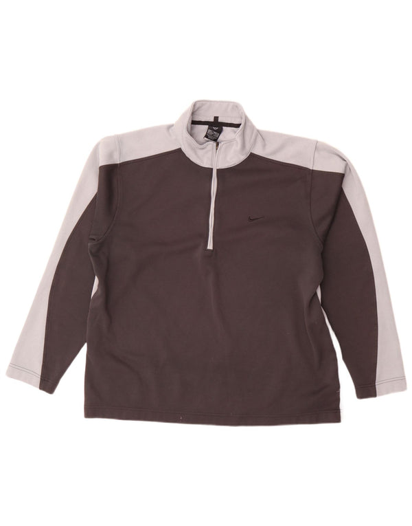 Męski dres Nike Dri Fit z pulowerem, UK 42/44, duży szary blok kolorów