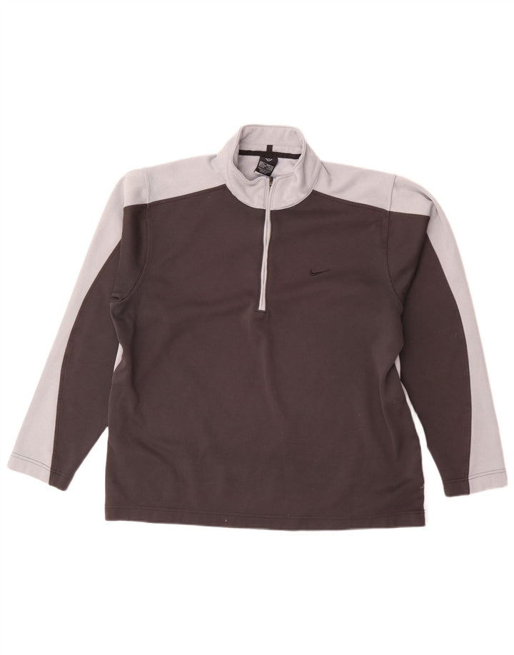 Męski dres Nike Dri Fit z pulowerem, UK 42/44, duży szary blok kolorów