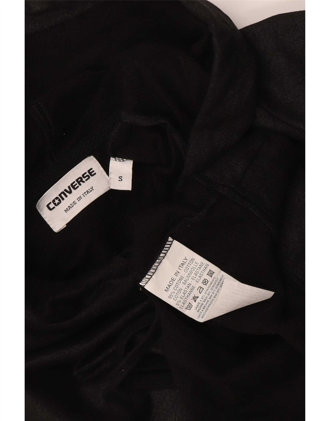 Damski sweter z kapturem Converse UK 10, mały, czarny, bawełniany