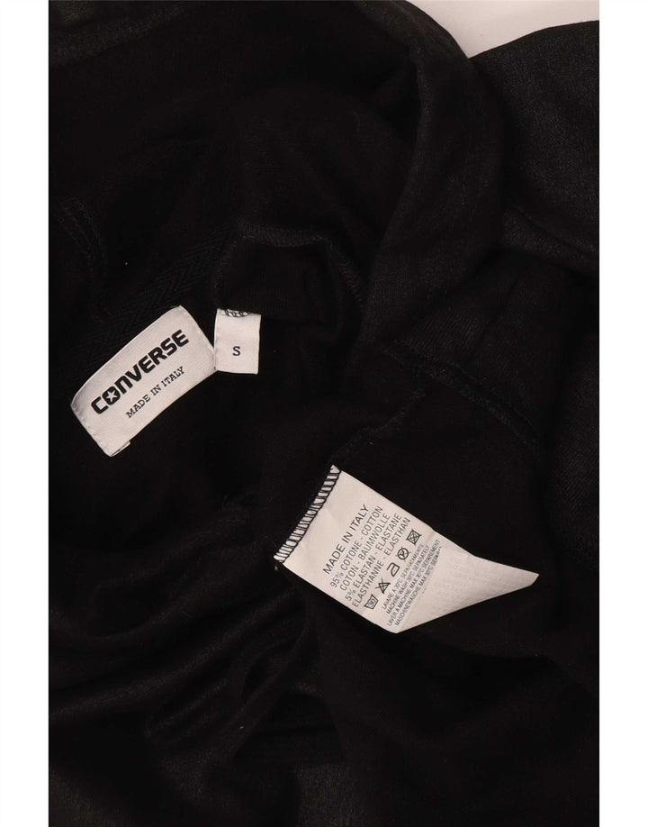 Damski sweter z kapturem Converse UK 10, mały, czarny, bawełniany