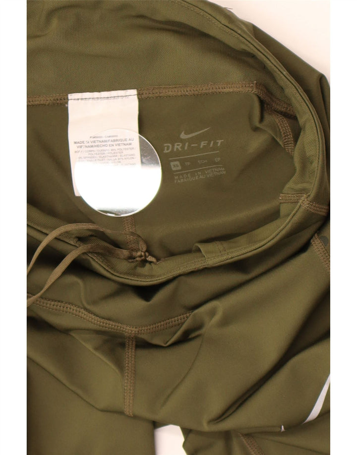 Damskie legginsy Nike Dri Fit UK 4 XS Khaki, poliester w kropki