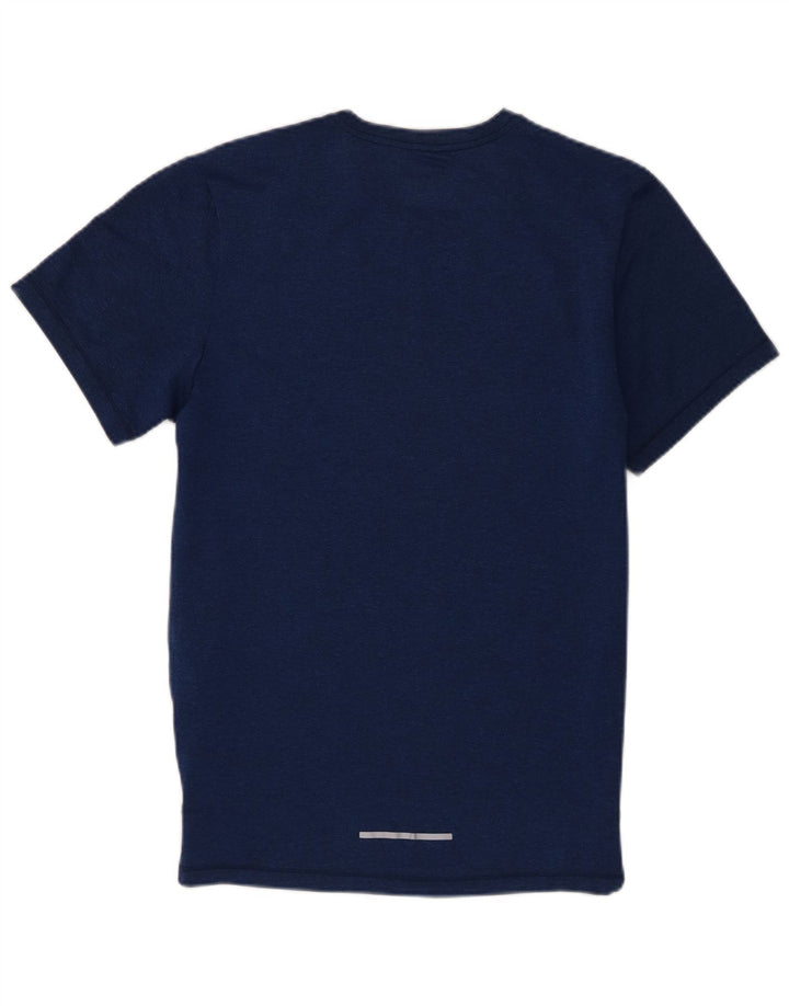 Męski T-shirt Nike Dri Fit, mały, granatowy, geometryczny poliester