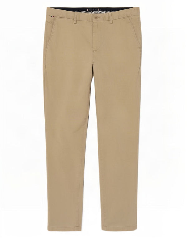 Męskie spodnie typu slim chino Tommy Hilfiger W34 L32 beżowa bawełna