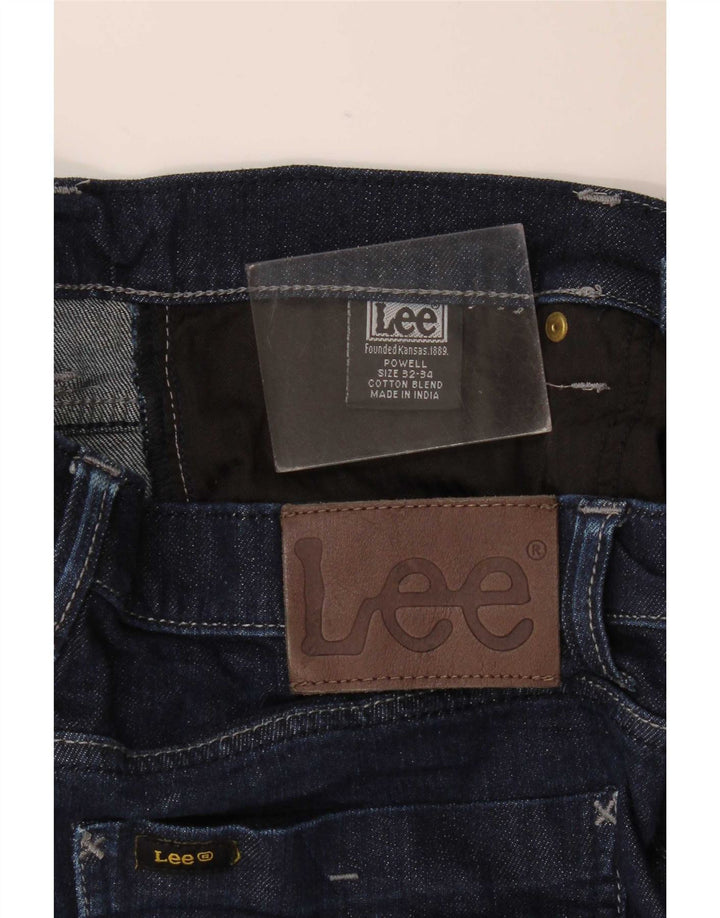 Damskie jeansy Lee Powell Straight W32 L34 Granatowe, bawełniane