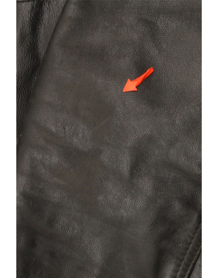 Vintage męska skórzana kurtka UK 42 XL czarna skóra