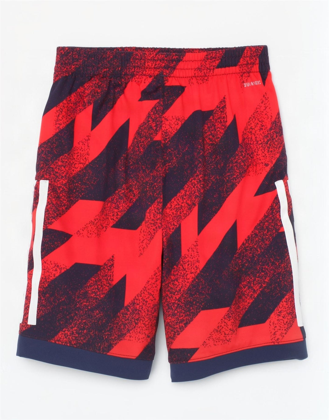Chłopięce spodenki sportowe Adidas Climalite 6-7 lat Czerwony geometryczny poliester