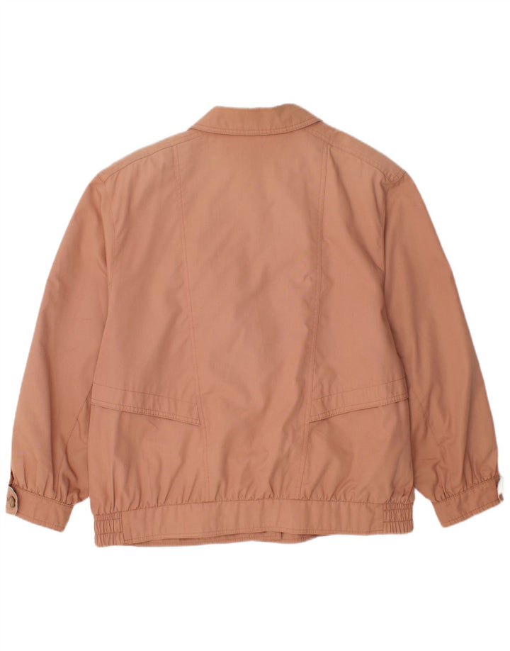 VINTAGE Womens 3/4 Sleeve Bomber Jacket UK 20 2XL  Pink