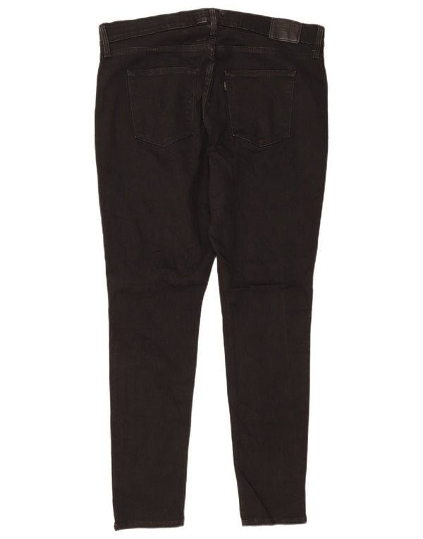 Damskie dżinsy rurki Levi's 310 z wysokim stanem US 16 2XL W34 L30 Czarne
