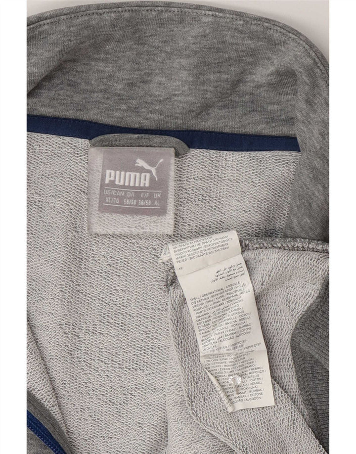 Męska kurtka dresowa Puma XL, szara, nakrapiana bawełna
