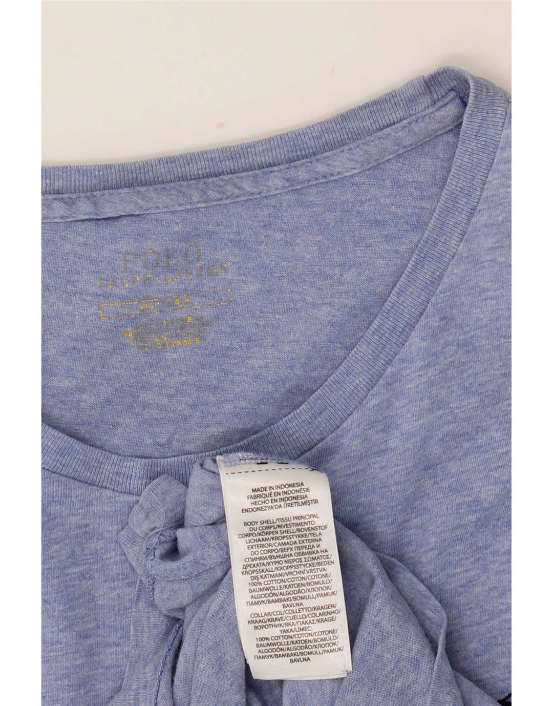 Koszulka męska Polo Ralph Lauren Top, średnia niebieska bawełna