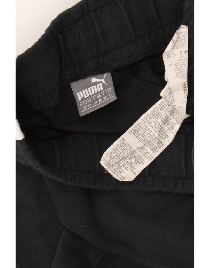 Damskie spodnie dresowe Puma Capri UK 8, małe, czarne, poliestrowe