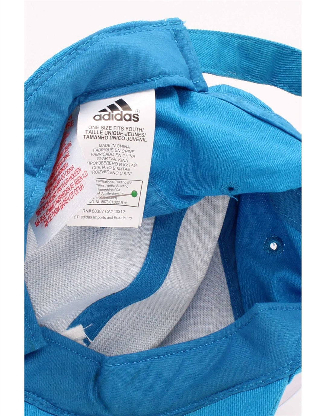 Chłopięca czapka baseballowa Adidas z grafiką, jeden rozmiar, niebieska, bawełniana