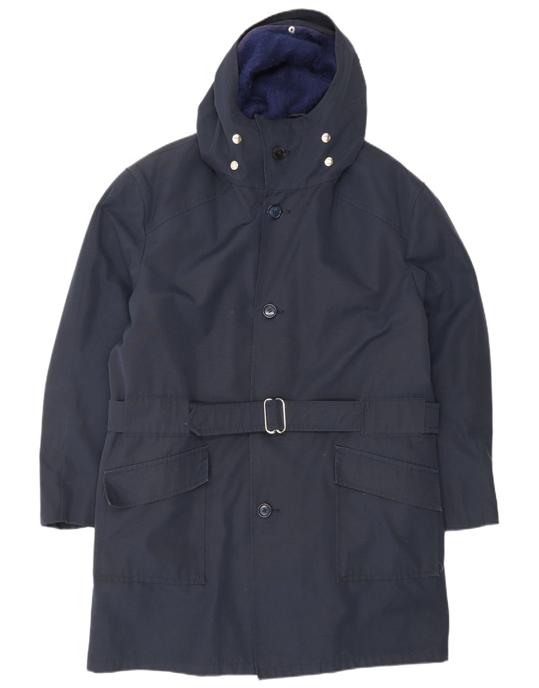 NINO Męski płaszcz wiatrówka z kapturem o luźnym kroju EU 48 Średni granat