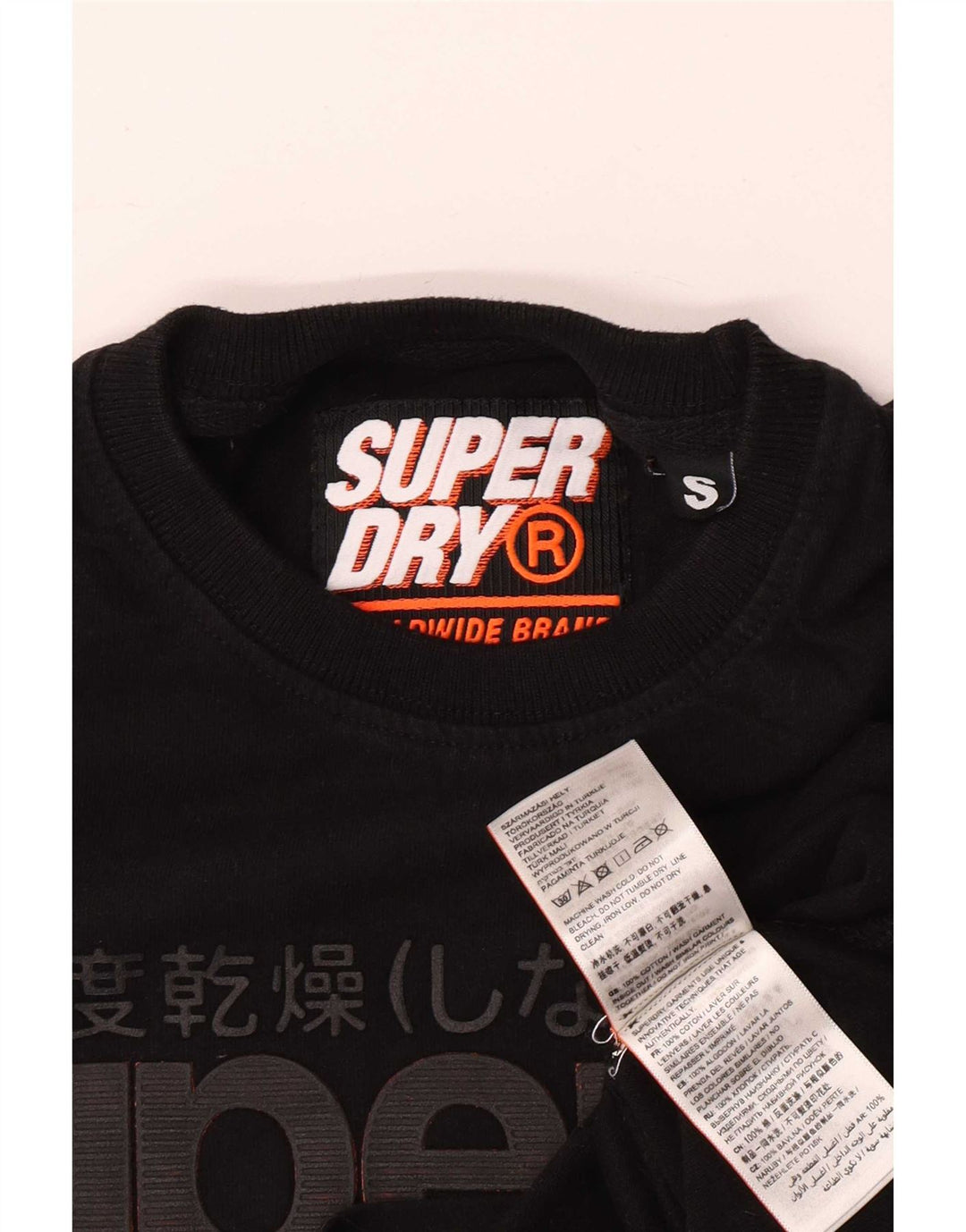 Męski T-shirt z grafiką Superdry, mały, czarny, bawełniany