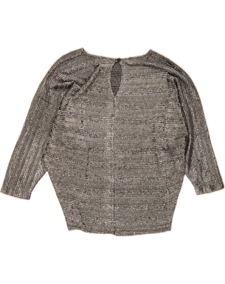 VINTAGE Womens Batwing Blouse Top UK 18 XL Silver Vintage Vintage and Second-Hand Vintage from Messina Hembry 
