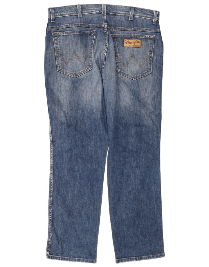 Męskie proste dżinsy Wrangler W32 L30 niebieskie