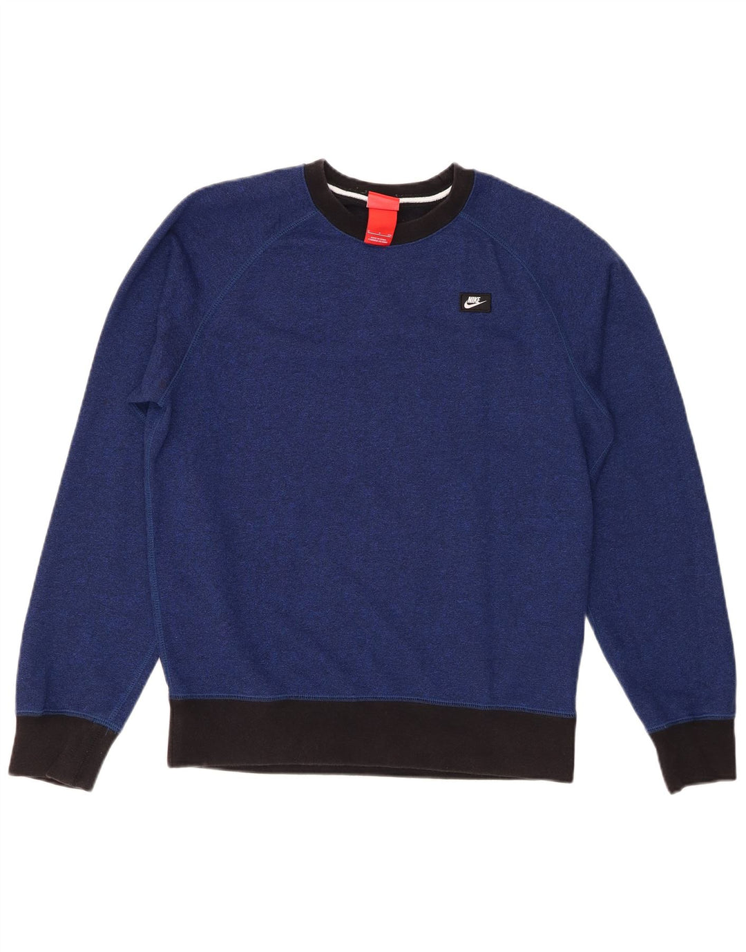 Męski pełny dres NIKE, mały, granatowy, bawełniany z blokami kolorów