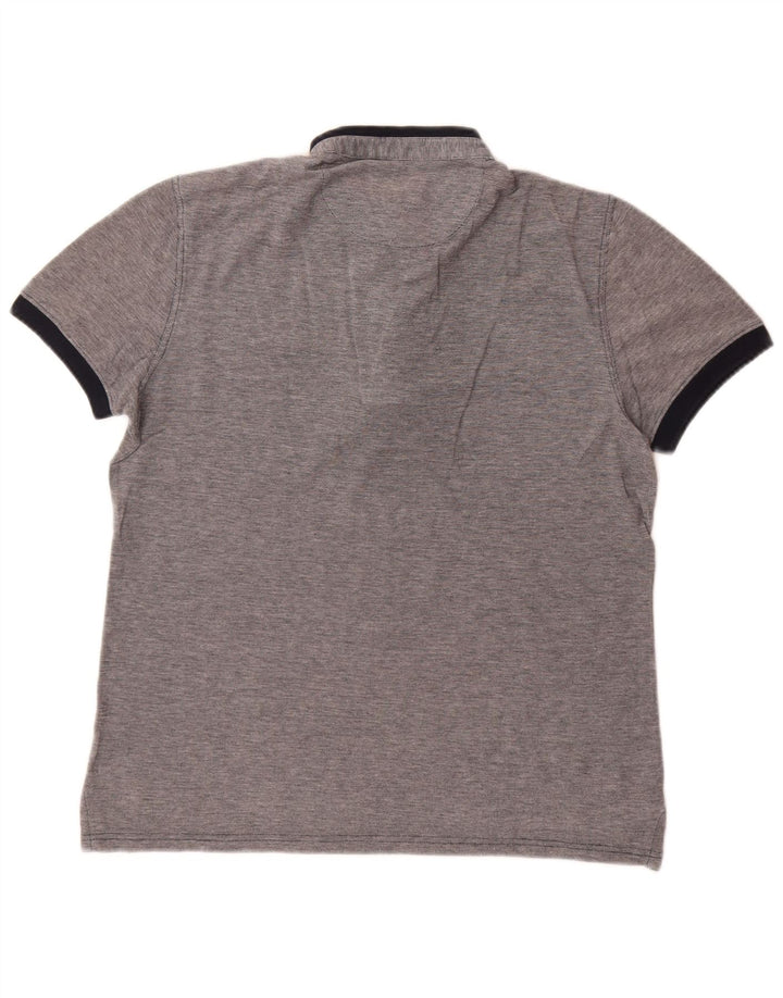 Męska koszulka polo Massimo Dutti, średnioszara, nakrapiana