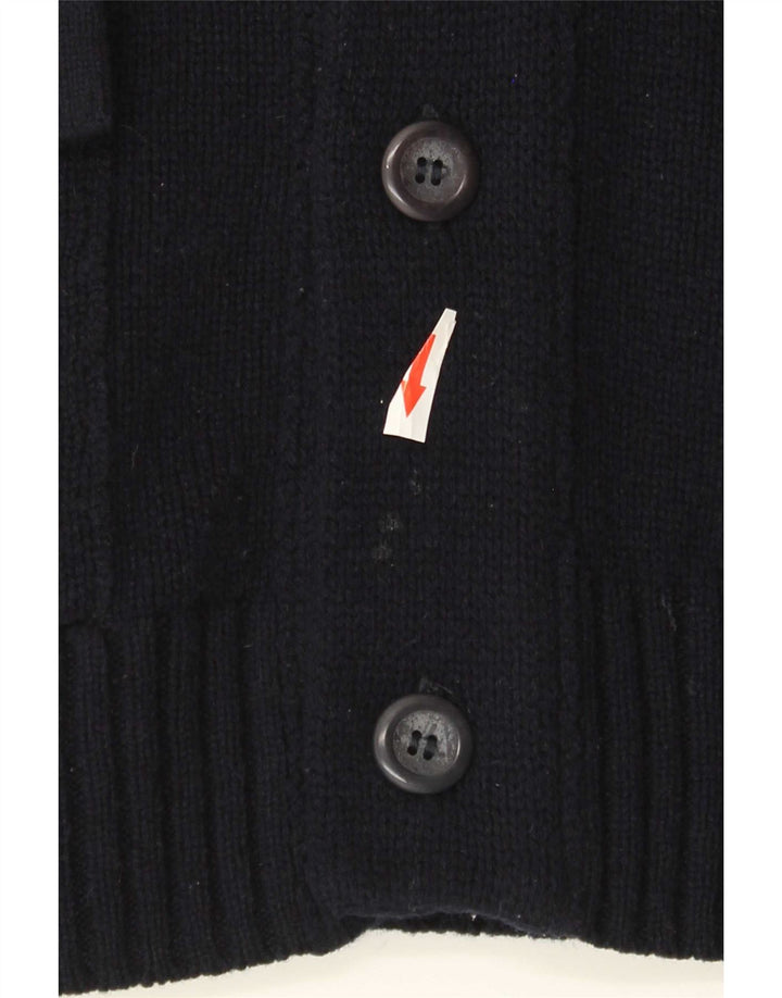 Męski sweter rozpinany Lyle & Scott, średni granatowy, wełna owcza