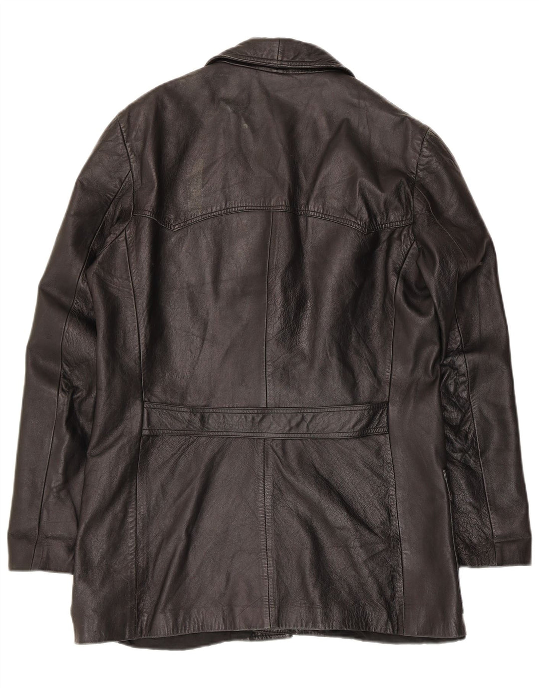 Vintage męska skórzana marynarka zapinana na 3 guziki UK 36 Small Black