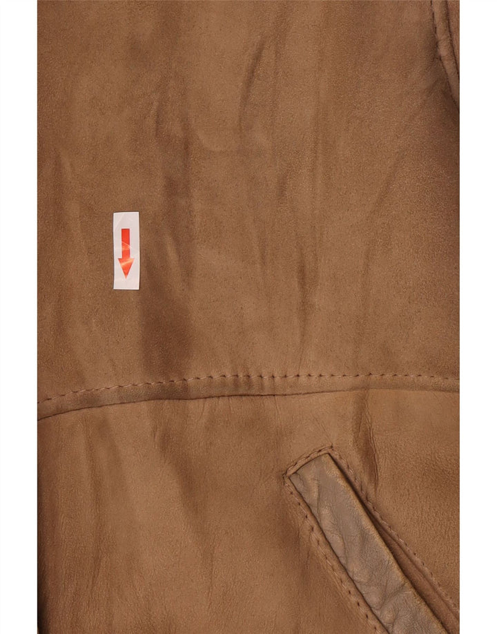 Vintage damska kurtka Shearling IT 44 Średni Beżowy Shearling