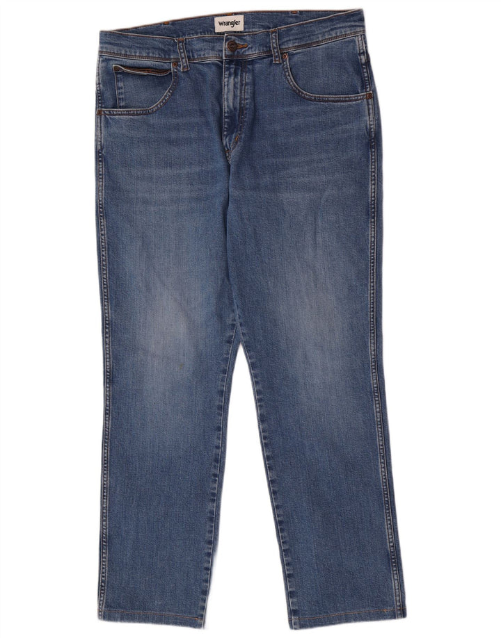 Męskie jeansy Wrangler Texas Slim W35 L29 Niebieskie bawełniane