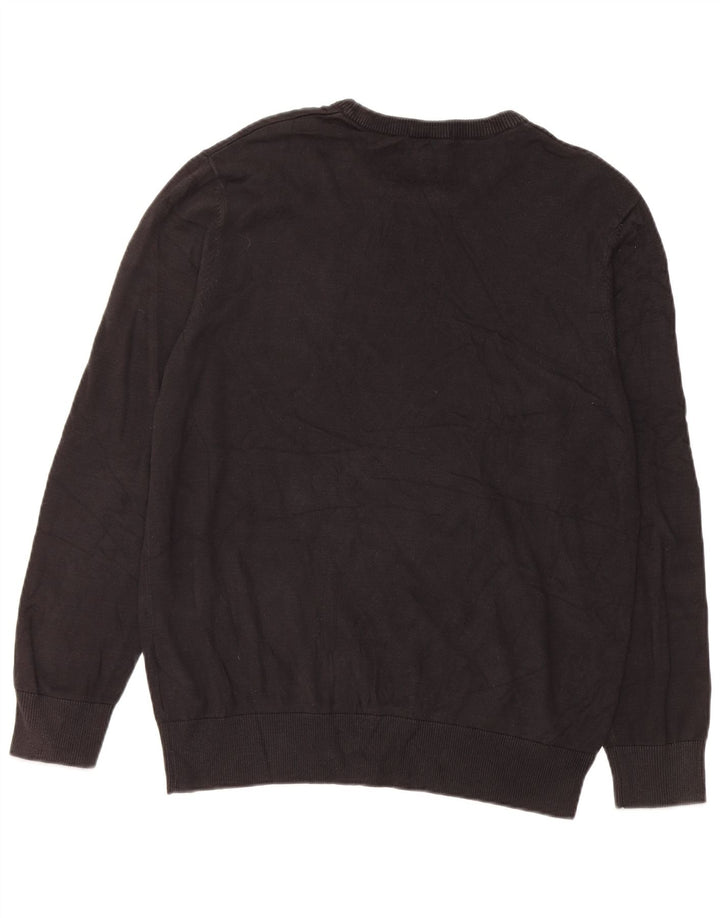 Męski sweter Timberland z okrągłym dekoltem, duży, czarny, bawełniany
