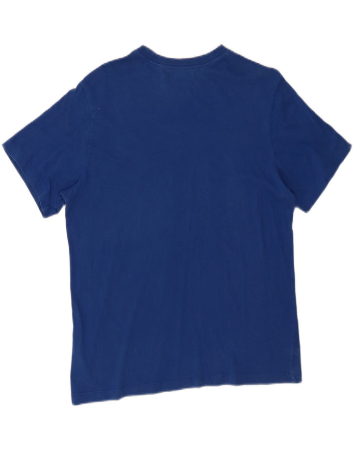 NIKE Mens Graphic T-Shirt Top Medium Blue Cotton
