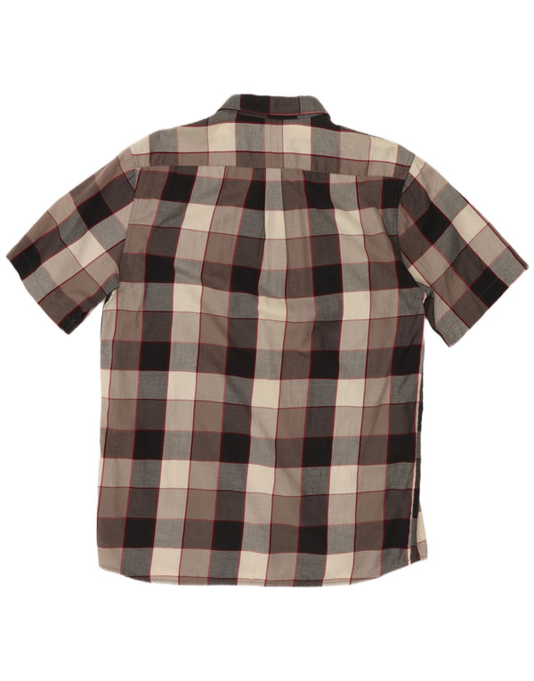 Męska koszula slim fit z krótkim rękawem Quiksilver XL w wielokolorową kratkę, bawełniana