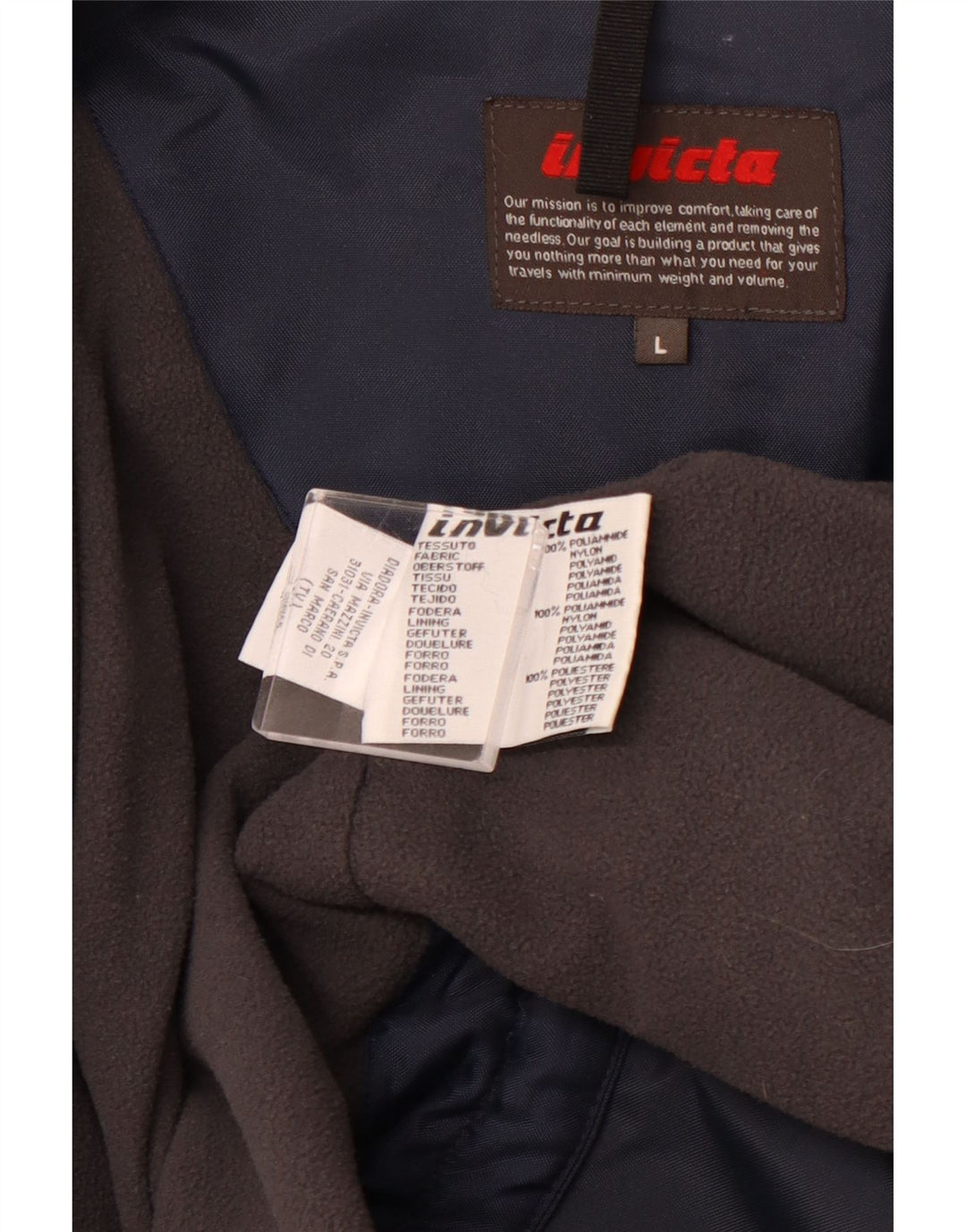 Męska kurtka wiatrówka INVICTA UK 40, duża, granatowa, nylonowa