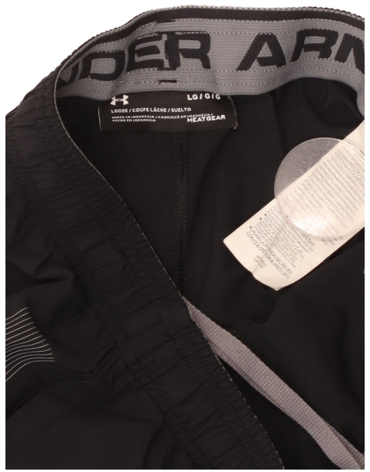 Męskie spodenki sportowe UNDER ARMOUR Heat Gear Graphic, duże, czarne, poliestrowe