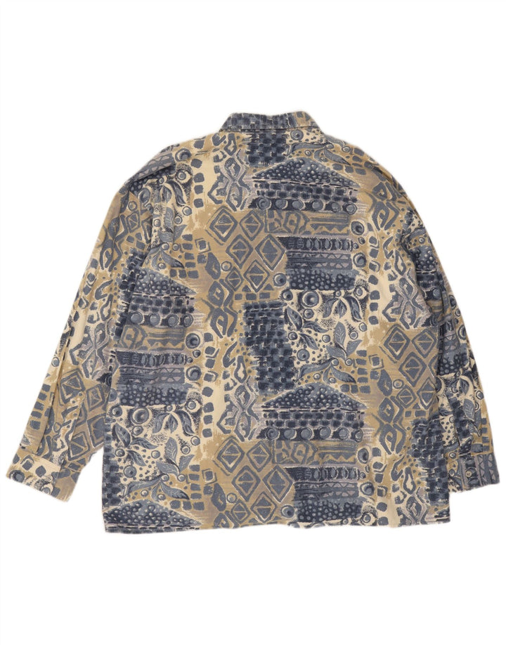 Męska koszula flanelowa C&A 2XL, niebieska, geometryczna bawełna