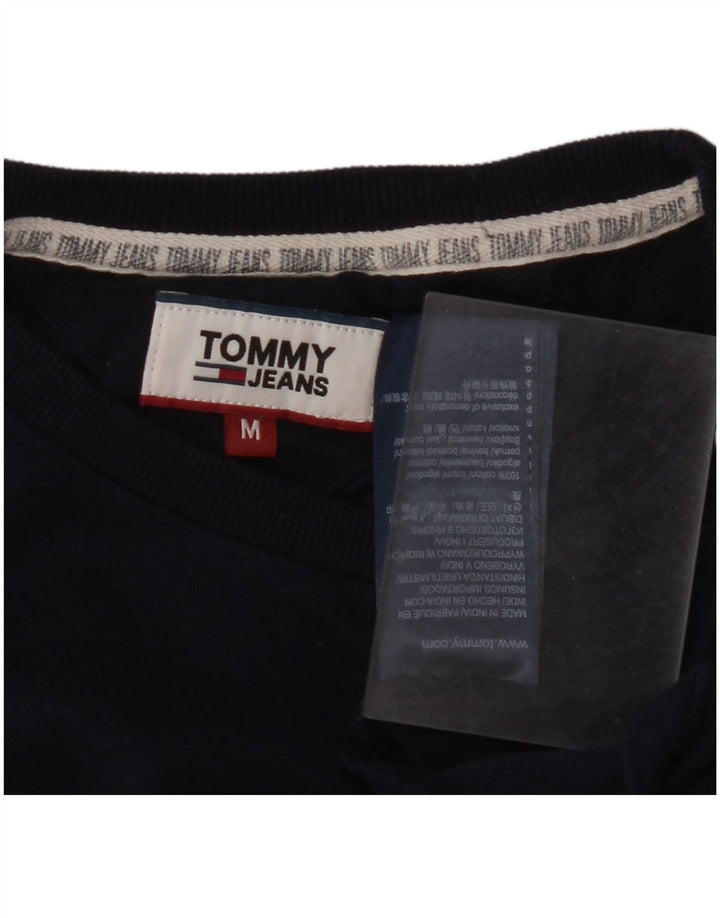 T-shirt męski TOMMY HILFIGER Top średni, granatowy, bawełniany