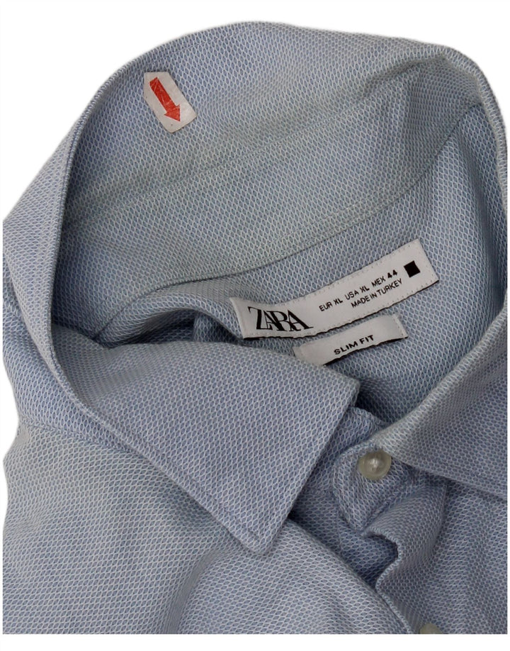 Koszula męska Zara Slim Fit XL niebieska