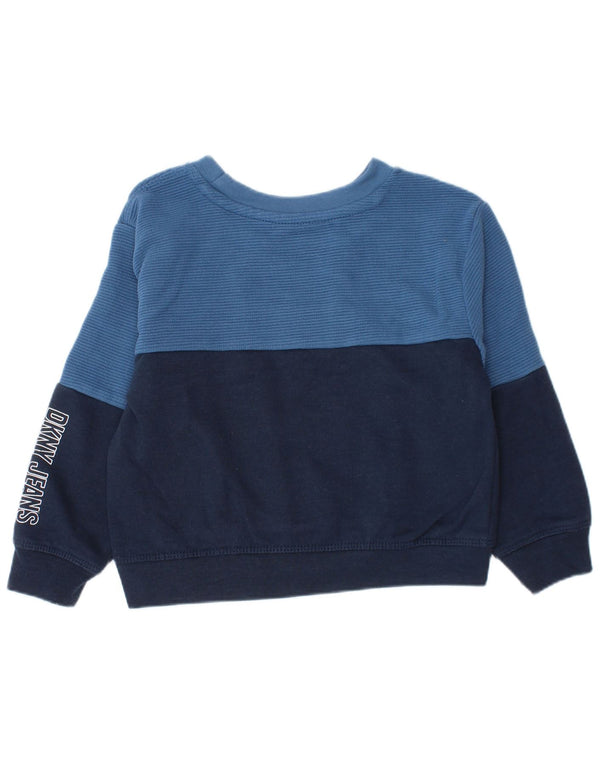 Dkny Chłopięca bluza z grafiką, 18-24 miesięcy, granatowa, z blokami kolorów
