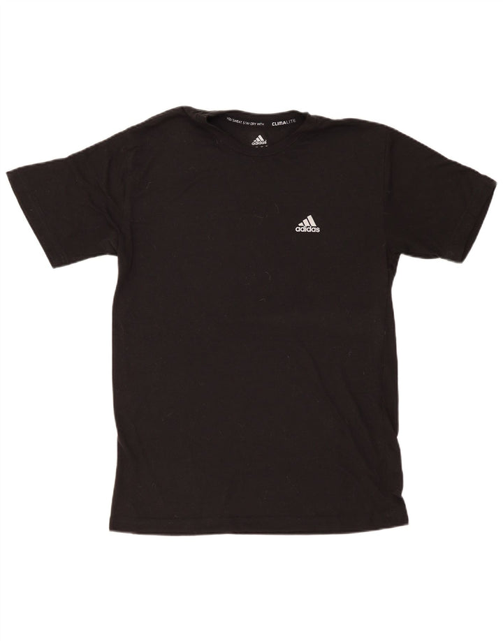 Męska koszulka Adidas Climalite Top, średni czarny poliester