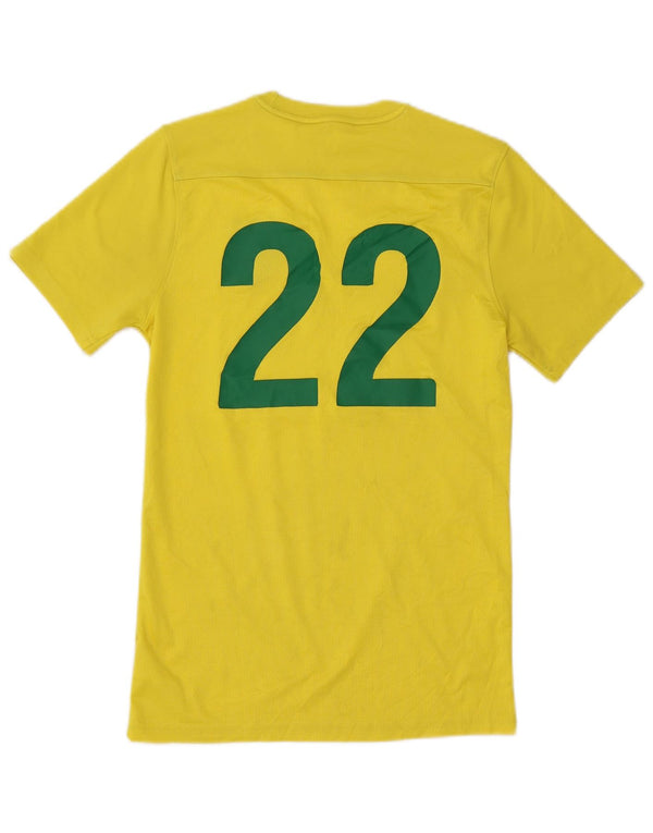 Męski T-shirt Nike Laurel Park FC Slim Fit z grafiką, mały, żółty