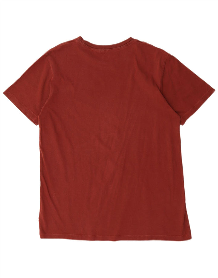 Męski T-shirt z grafiką Levi's Top, średnia, bordowa bawełna