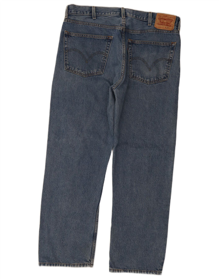 Męskie jeansy Levi's 505 o regularnym kroju W38 L30 Niebieska bawełna
