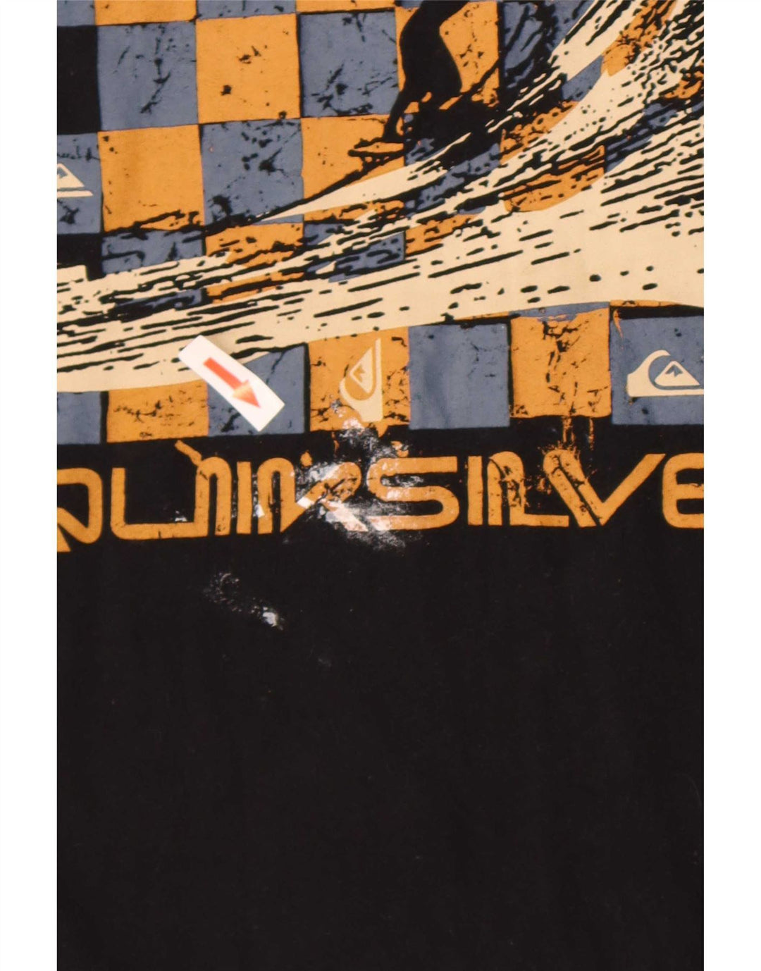 Męska koszulka męska Quiksilver Regular z grafiką, duża, czarna, bawełniana