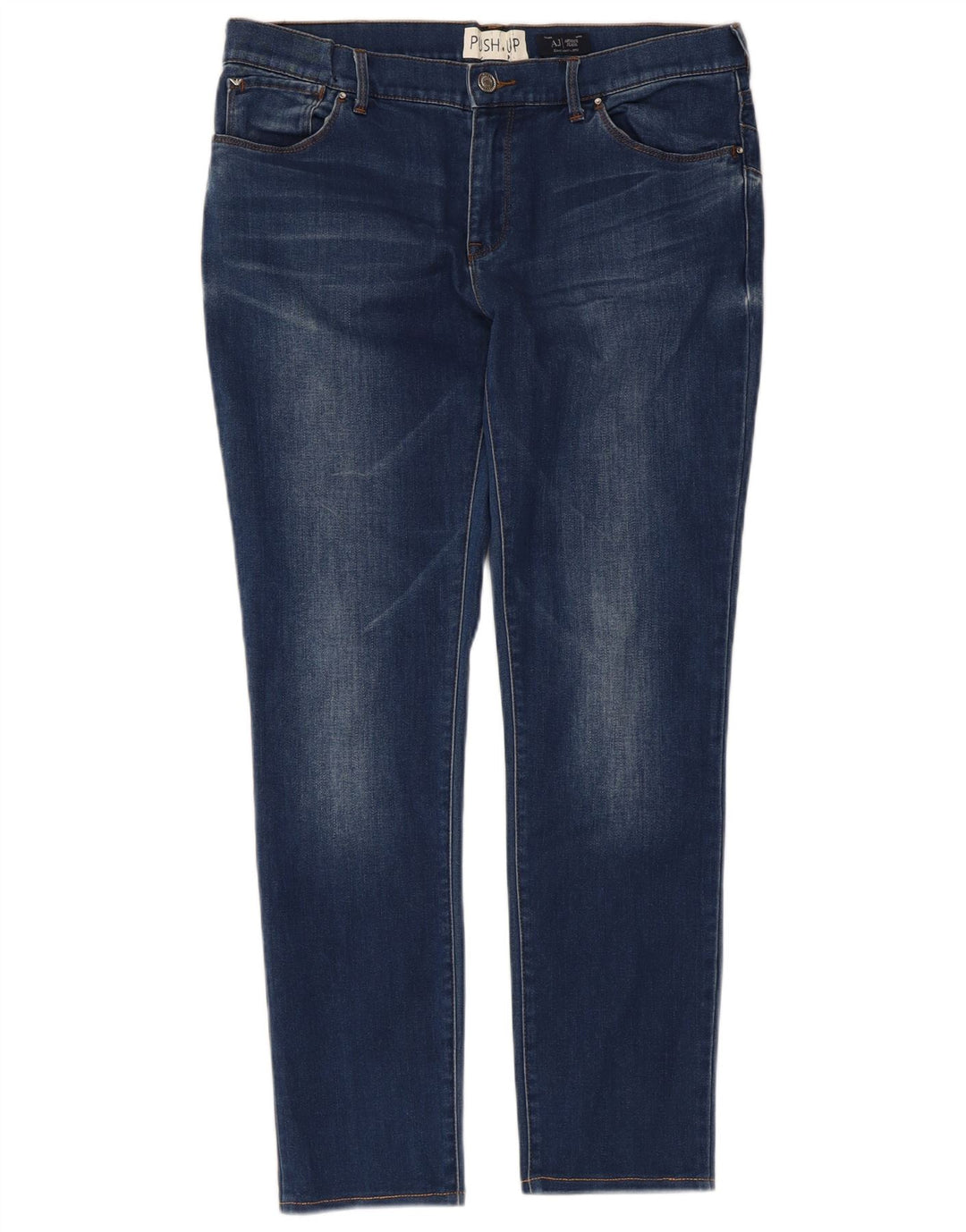 Damskie dżinsy Armani Slim W31 L27 Niebieskie bawełniane